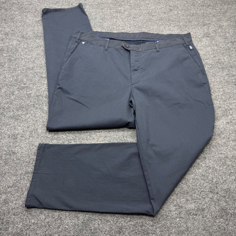 Bruhl Venice B Turn Mens Navy Blue Textured Stretch Cotton Chino Pants 42R 58